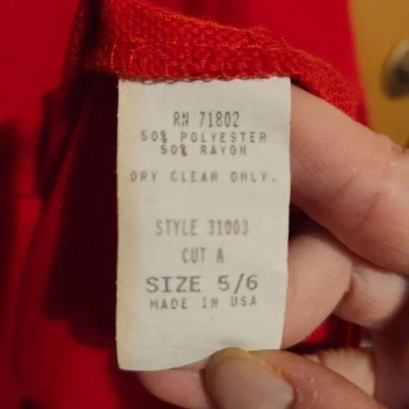 Vintage Karlie & Company Women’s 5/6 Red Striped Dress Preppy Collared USA Made - Picture 8 of 9